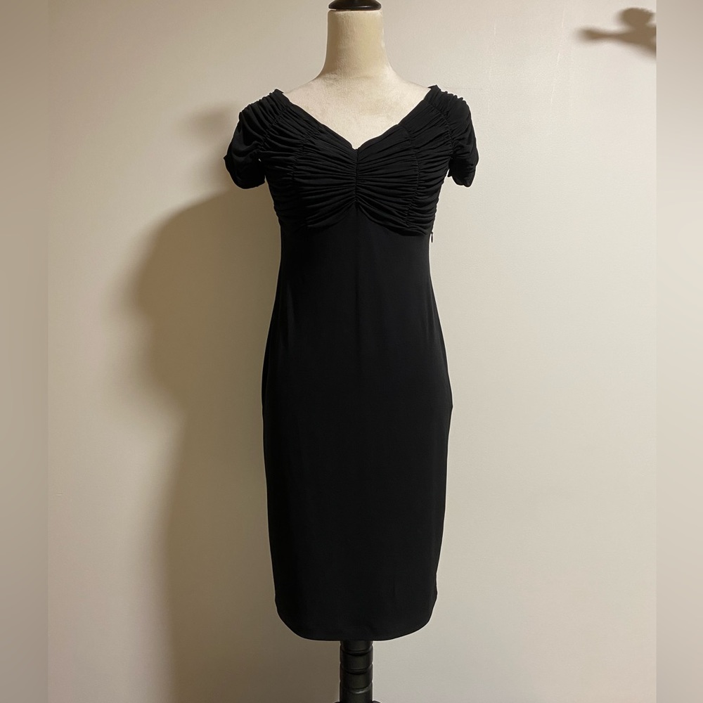 Vicky Tiel Ruched Cocktail Dress